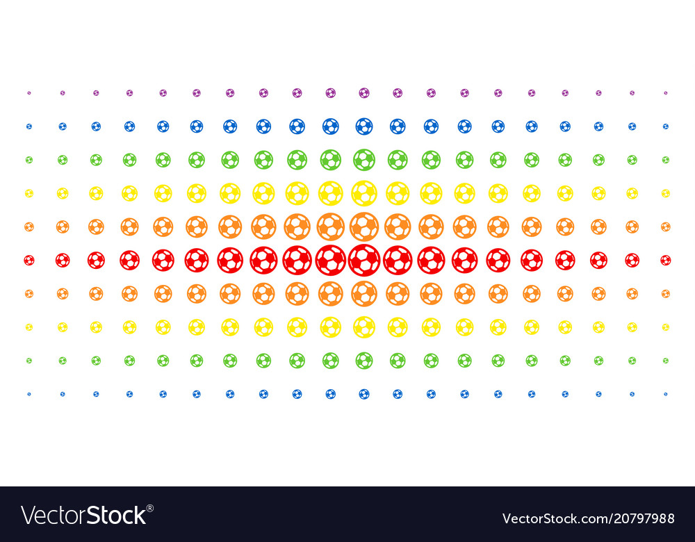 Football ball spectrum halftone array