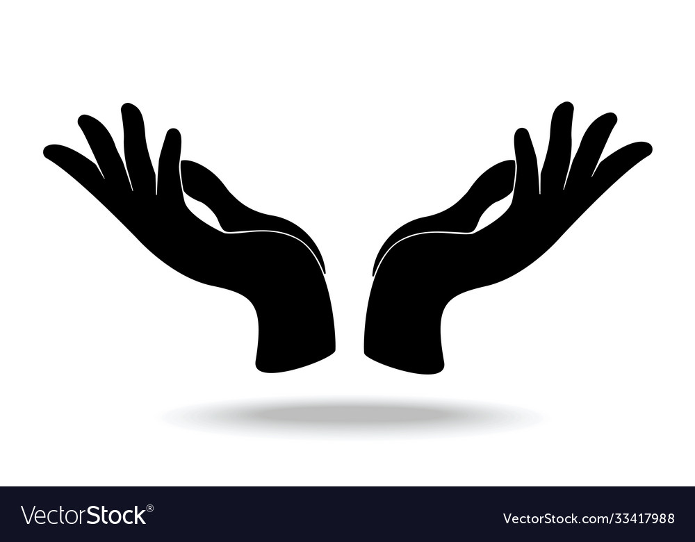 Hands holding together concept design vector image Hands holding together concept design