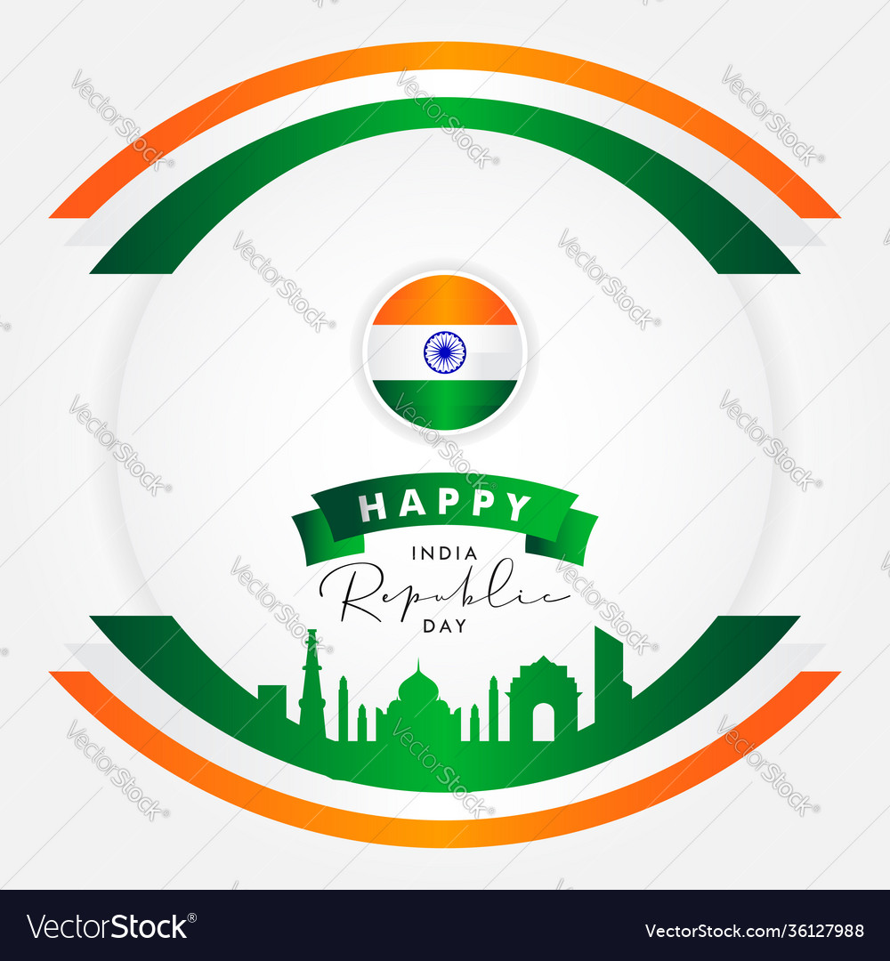 India republic day design template background vector image India republic day design template background