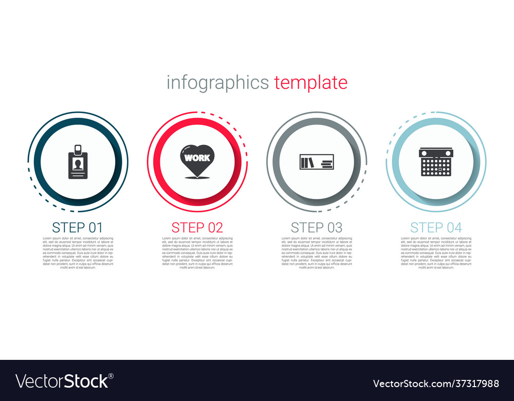 Set identification badge heart with text work vector image Set identification badge heart with text work