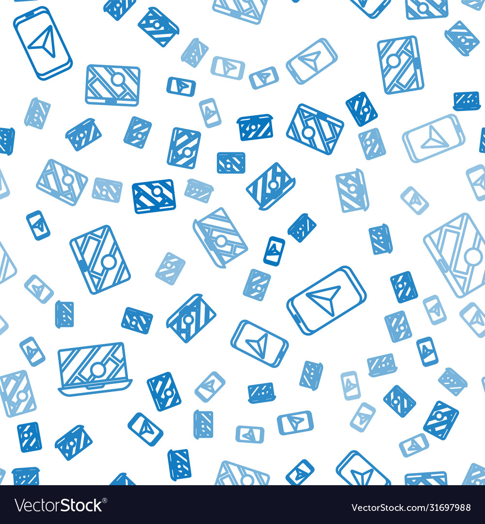 Set line city map navigation Vector Image Set line city map navigation