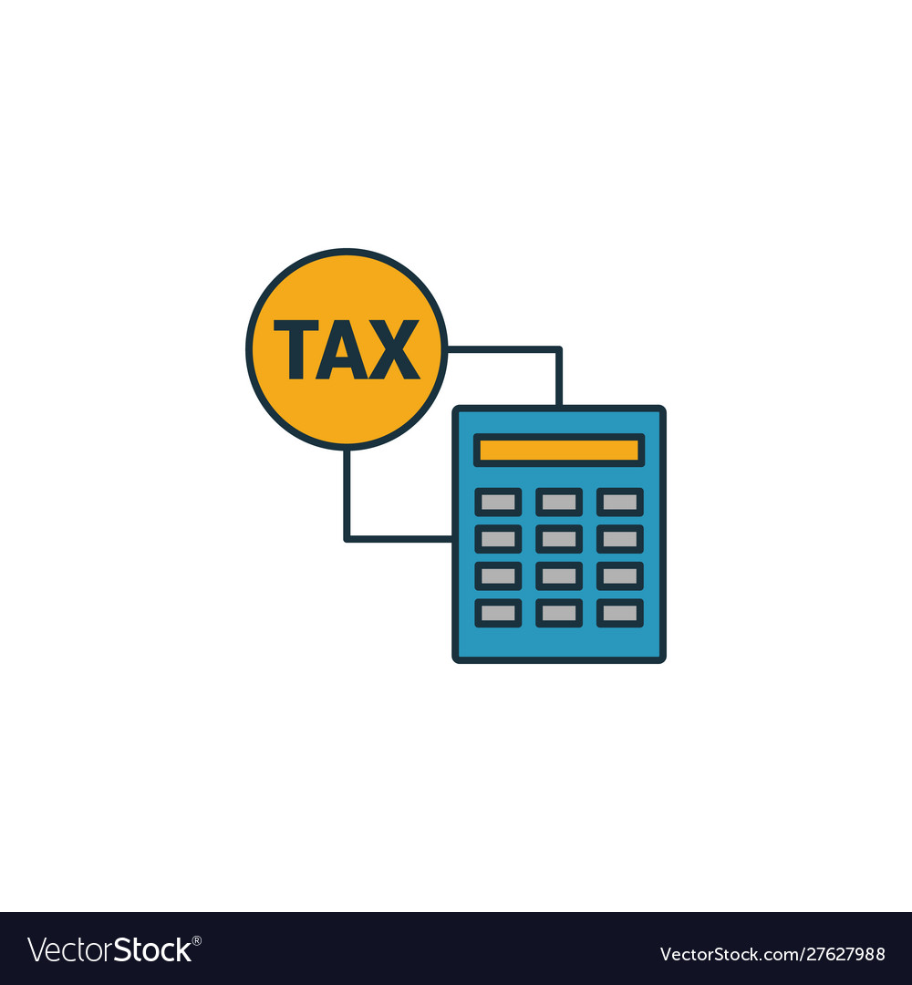 Tax calculation icon simple element from personal vector image Tax calculation icon simple element from personal