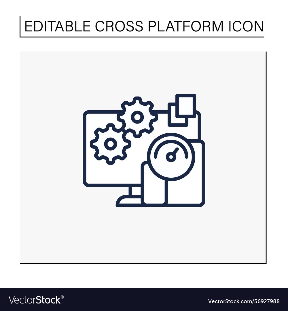 Testing apps line icon