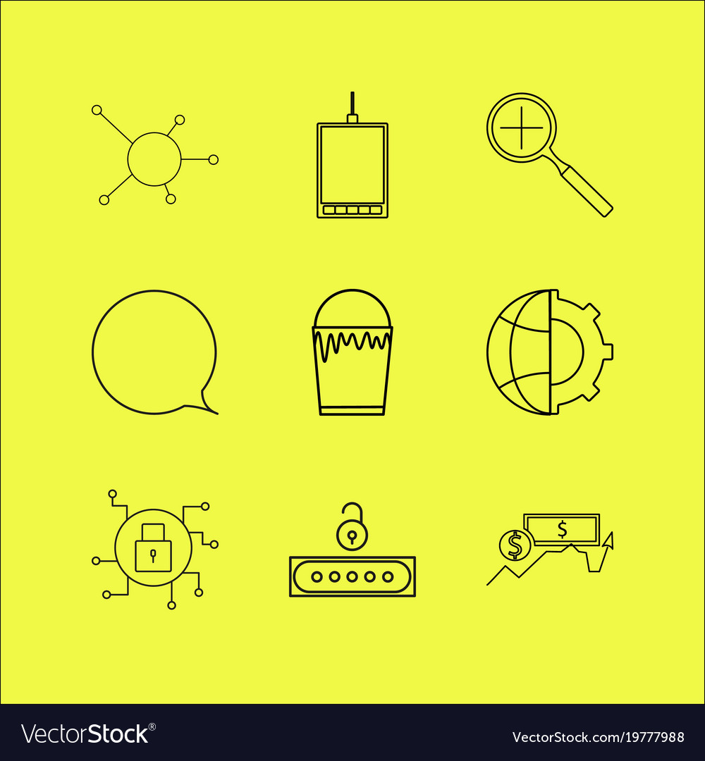 Web lineare Icon setzen einfache Umriss-Icons