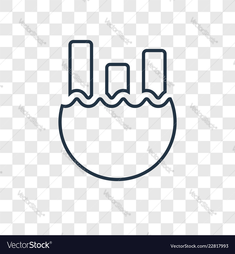 Bar chart concept linear icon isolated vector image Bar chart concept linear icon isolated