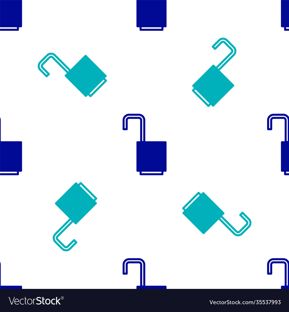 Blue open padlock icon isolated seamless pattern Vector Image Blue open padlock icon isolated seamless pattern