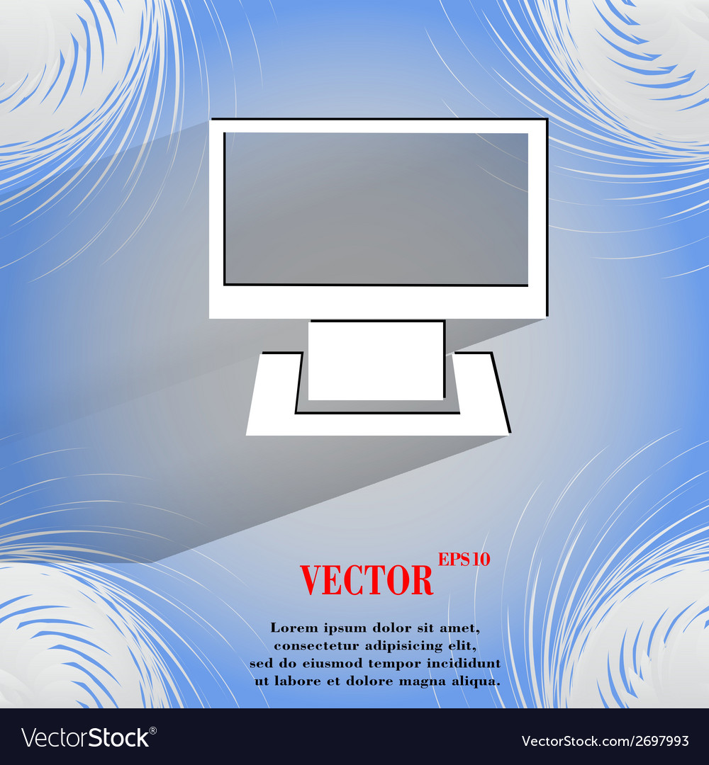 Computer flat modern web button