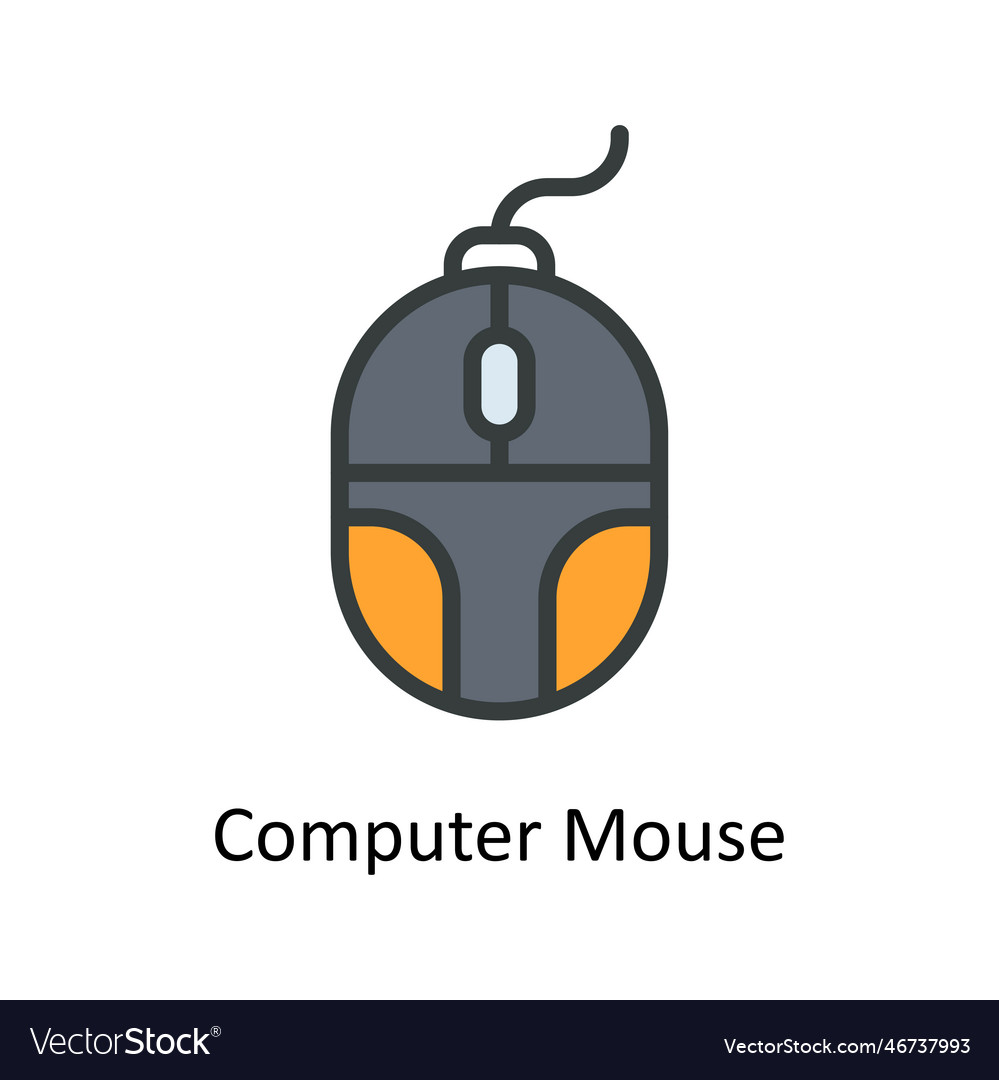 Computer mouse fill outline icons simple
