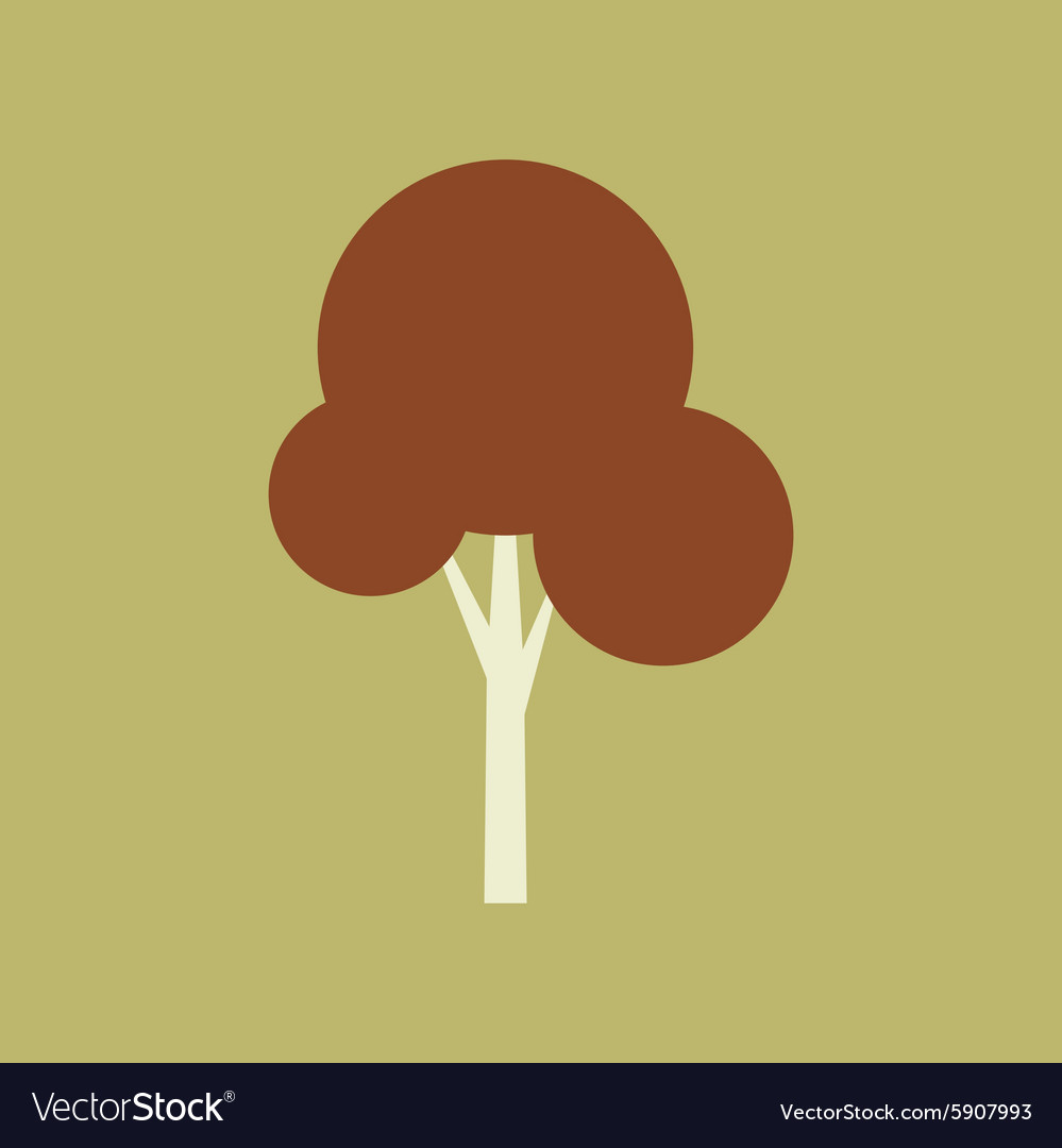 Flat with shadow icon and mobile application tree