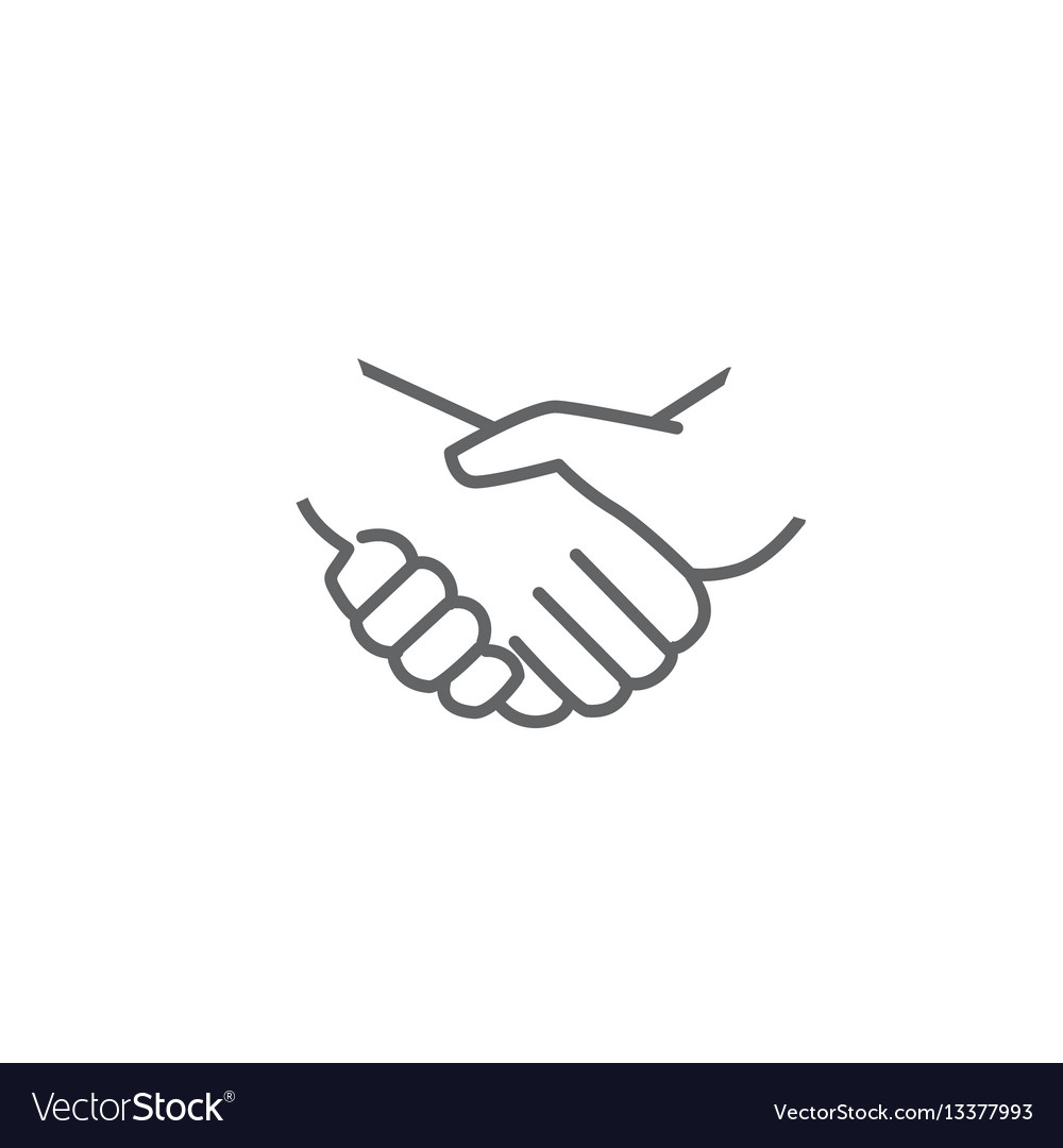 Handshake of business partners icon