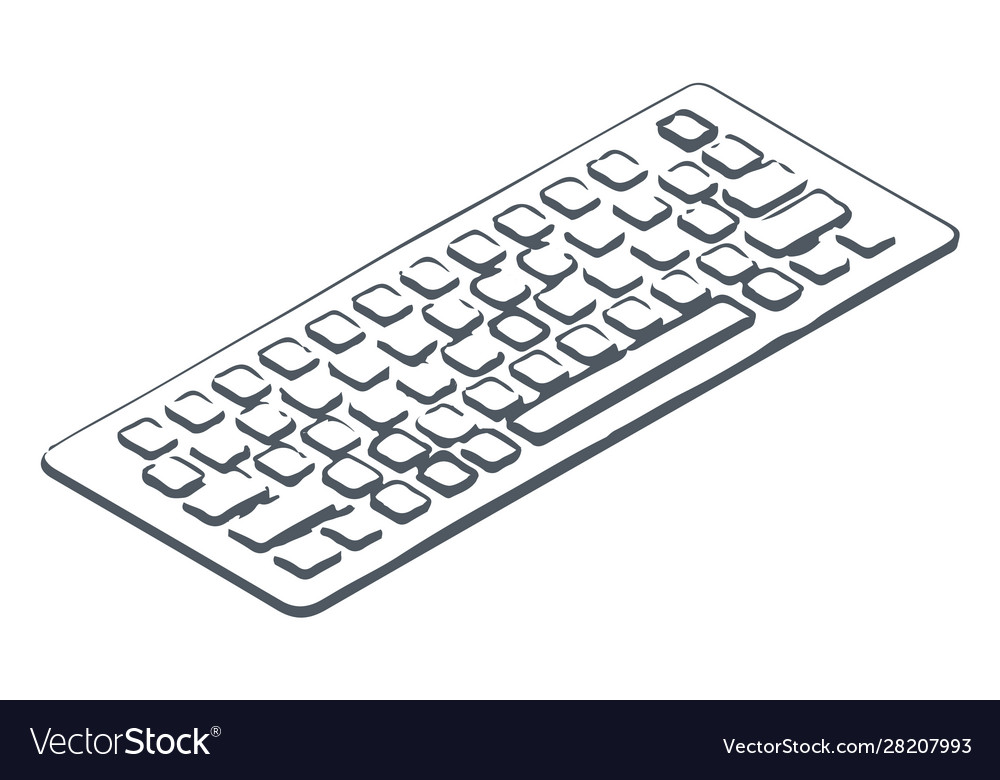 Isolated Computer Keyboard Icon