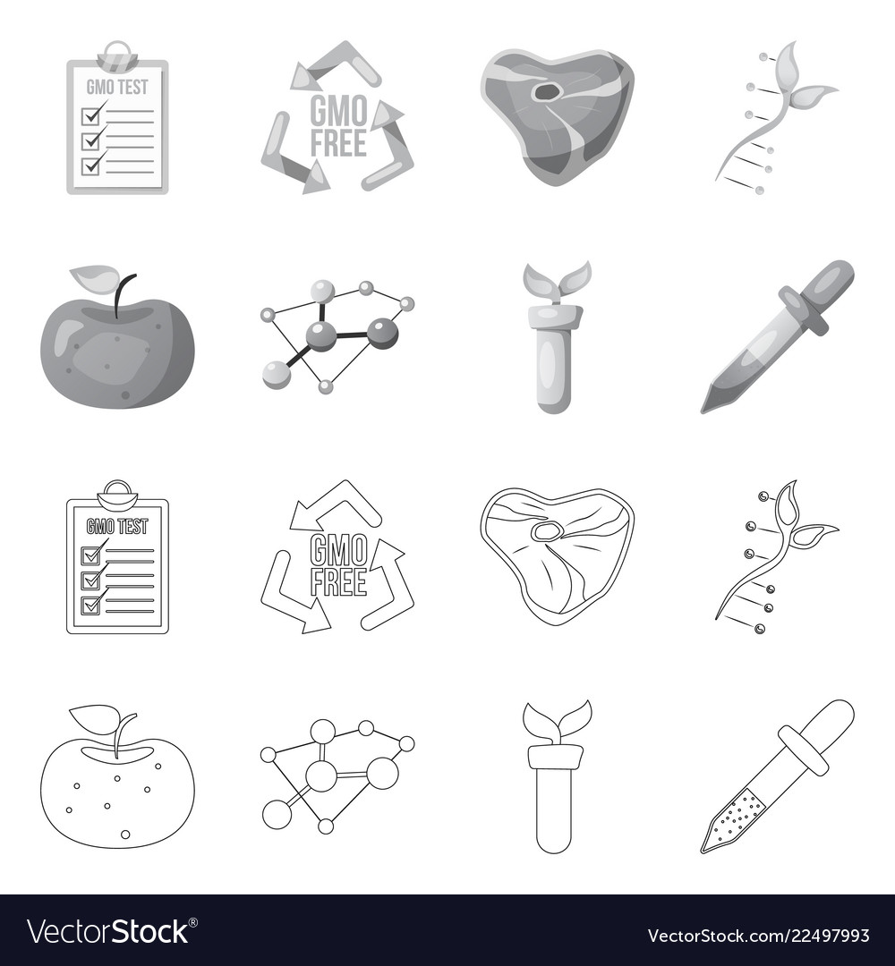 Isolated object of and logo collection vector image Isolated object of and logo collection
