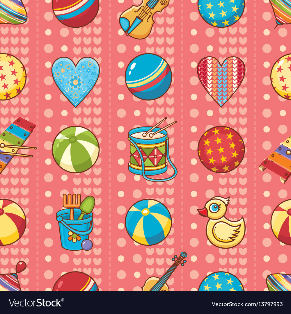 Kid toy seamless pattern design element