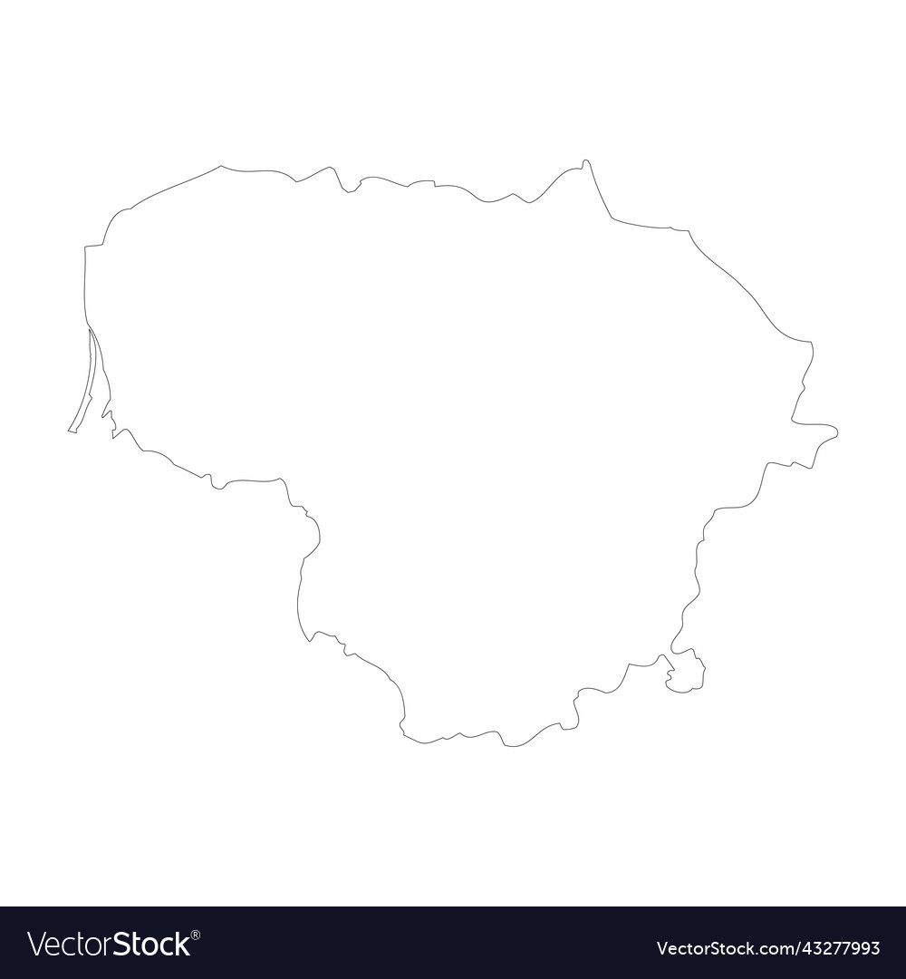 Lithuania country map outline Royalty Free Vector Image