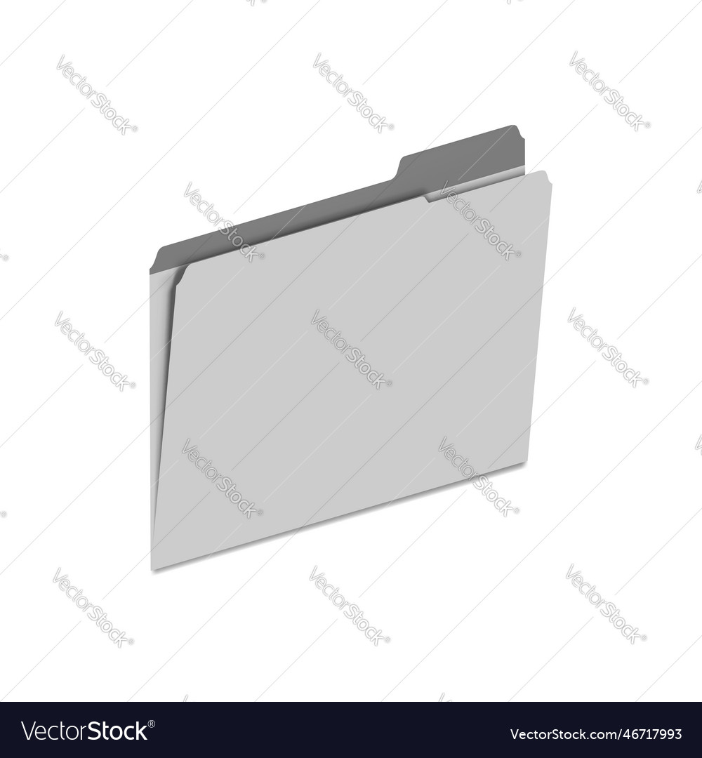 Open tabbed file folder isolated on white