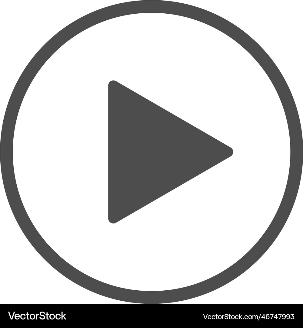 Play button icon Royalty Free Vector Image - VectorStock