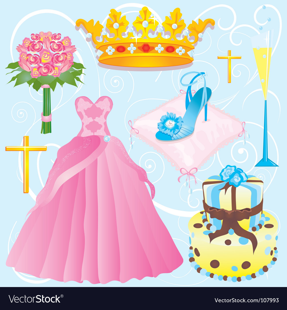 Quinceanera clip art Royalty Free Vector Image