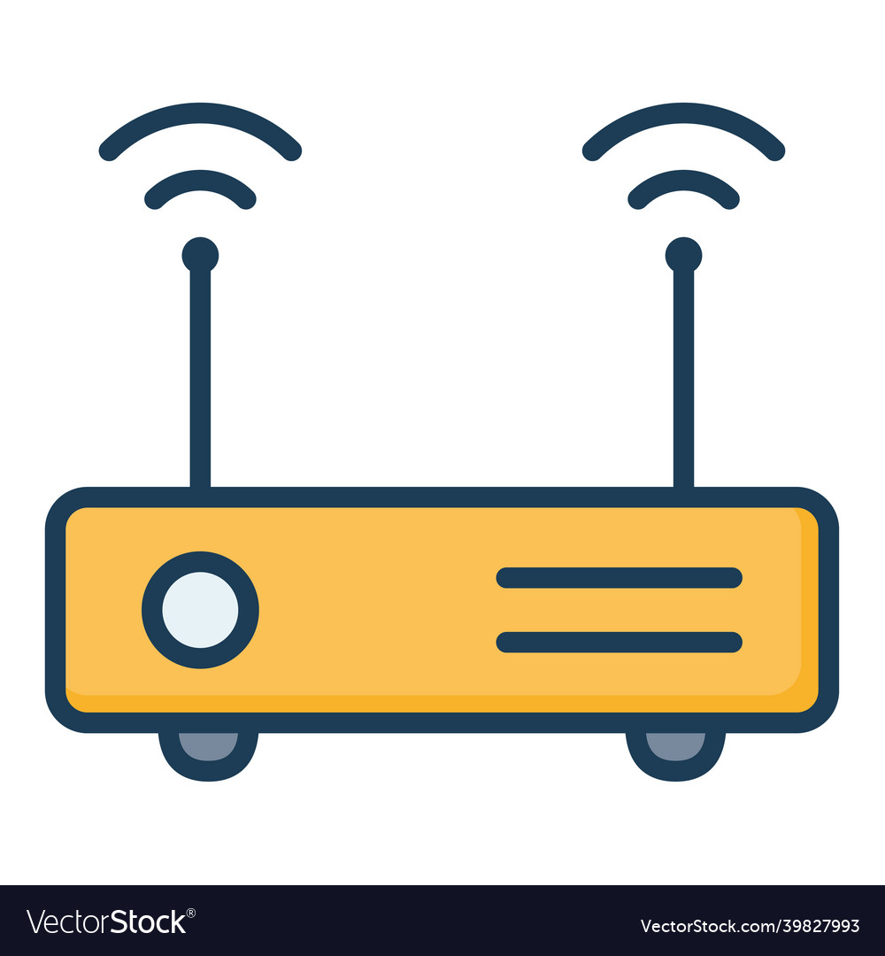 Router access point wireless modem single vector image Router access point wireless modem single