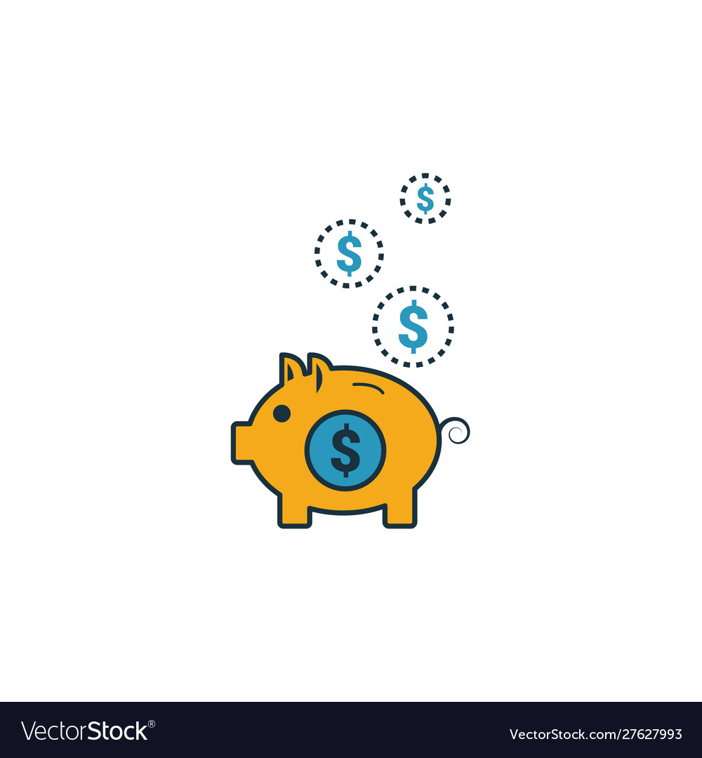 Saving icon simple element from personal finance