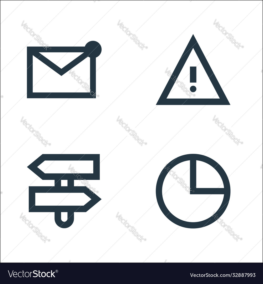 User interface line icons linear set quality vector image User interface line icons linear set quality