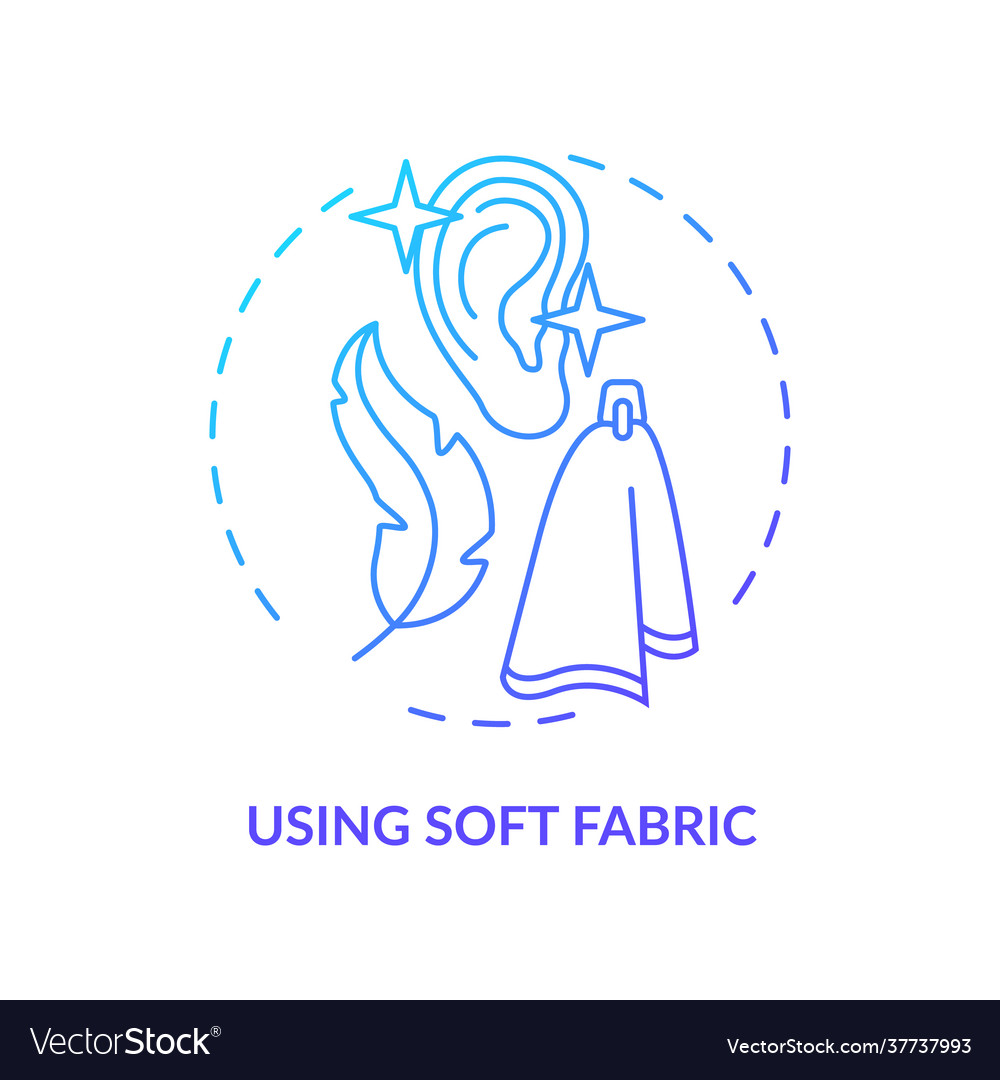 Using soft fabric concept icon Vector Image Using soft fabric concept icon