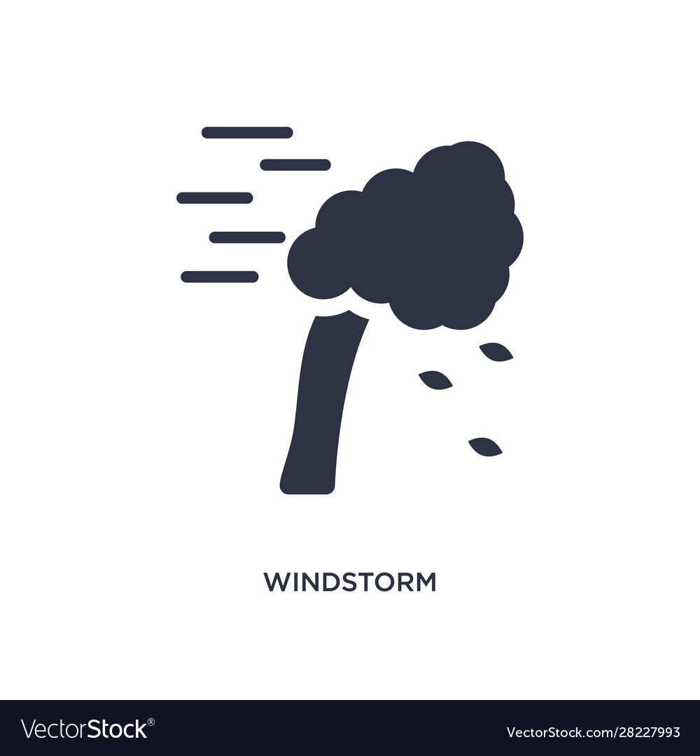 Windstorm icon on white background simple element vector image Windstorm icon on white background simple element