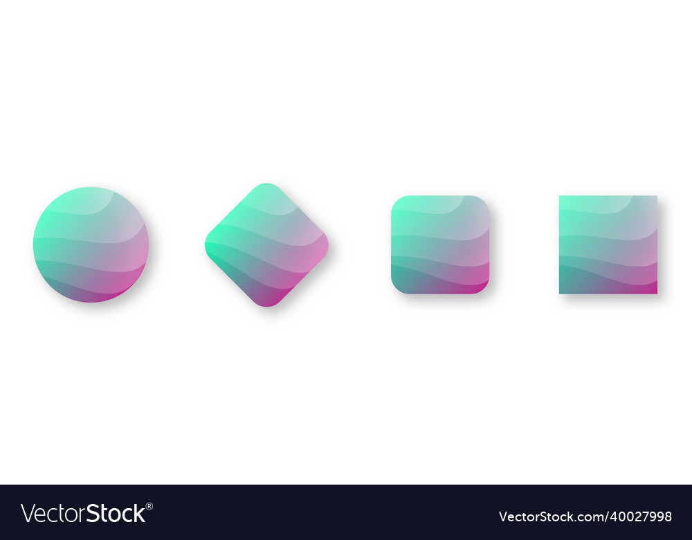 Colorful banners set of creative square vector image Colorful banners set of creative square