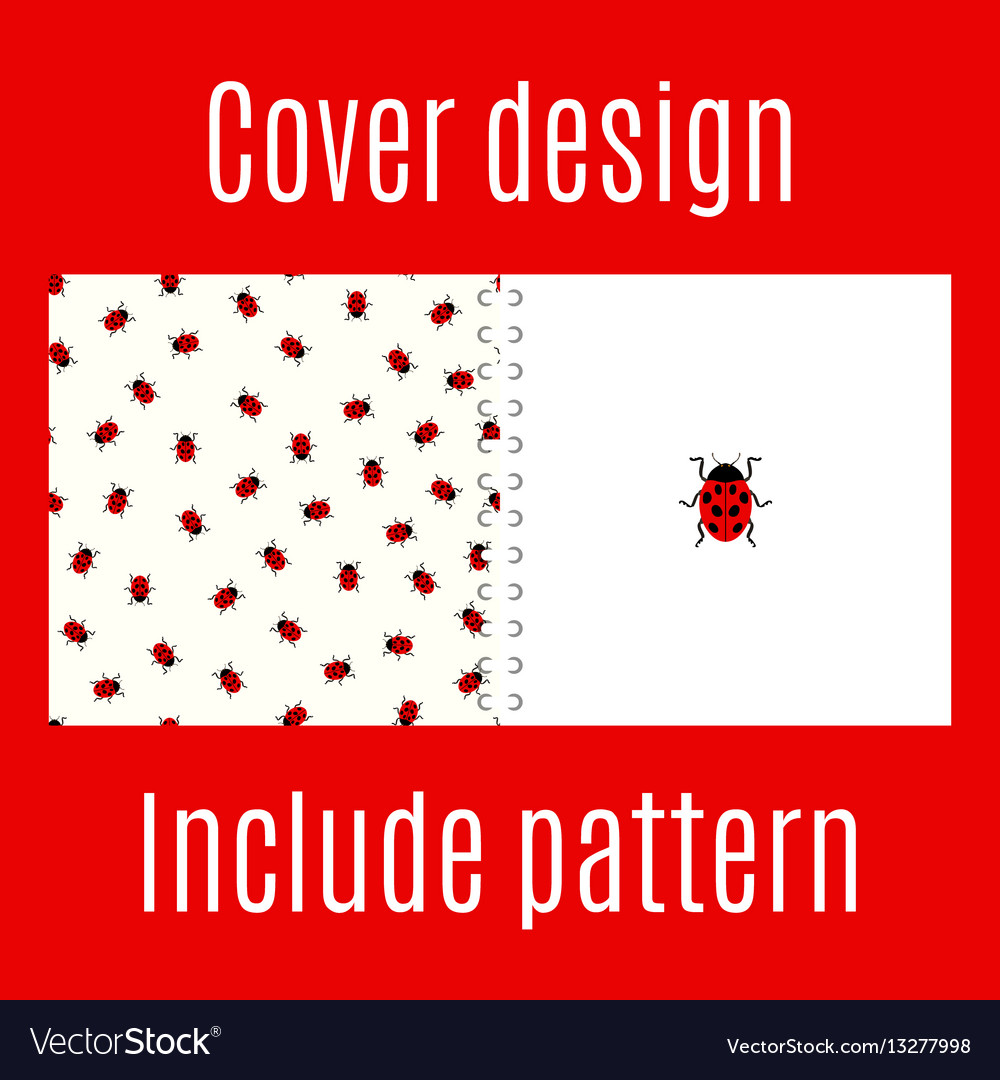 Cover design with ladybug pattern