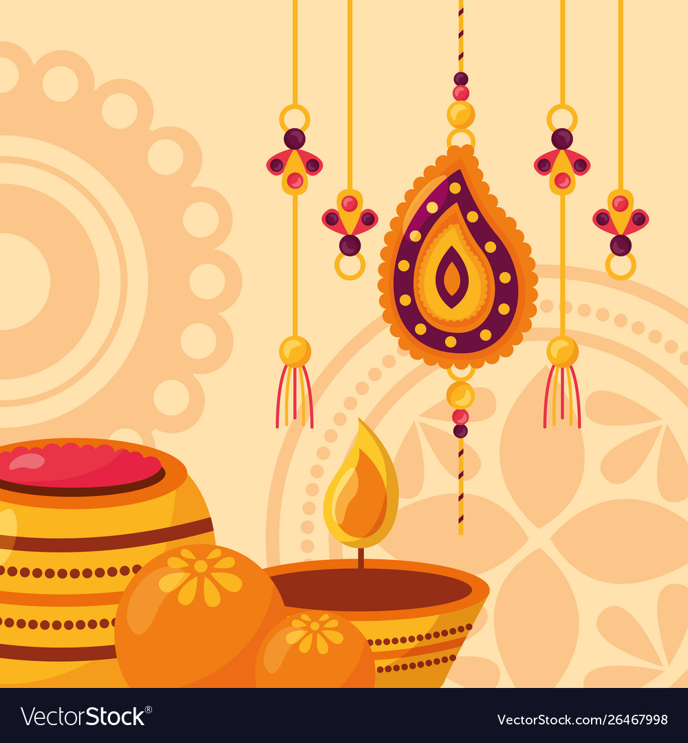 Happy Raksha Bandhan Celebration Royalty Free Vector Image