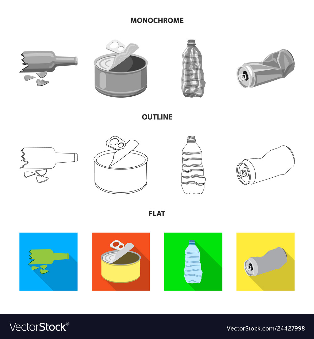 Isolated object of dump and sort symbol set vector image Isolated object of dump and sort symbol set