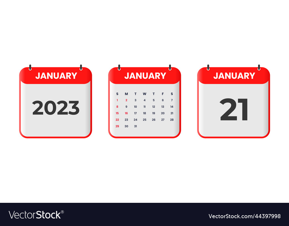 January 2023 calendar design 21st