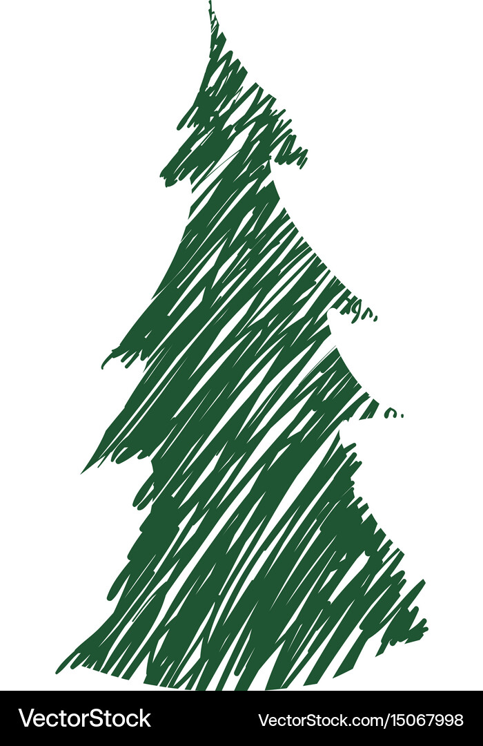 Tree pine christmas Royalty Free Vector Image - VectorStock