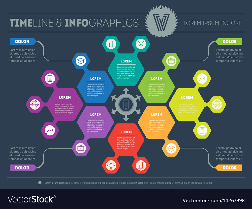 Web template of a circle chart diagram