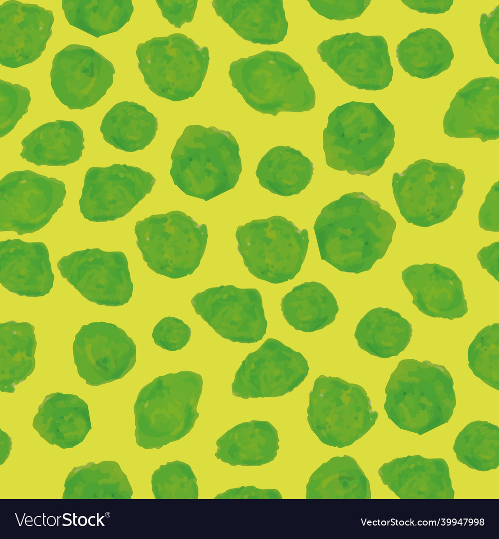 Yellow abstract ink dots background pattern