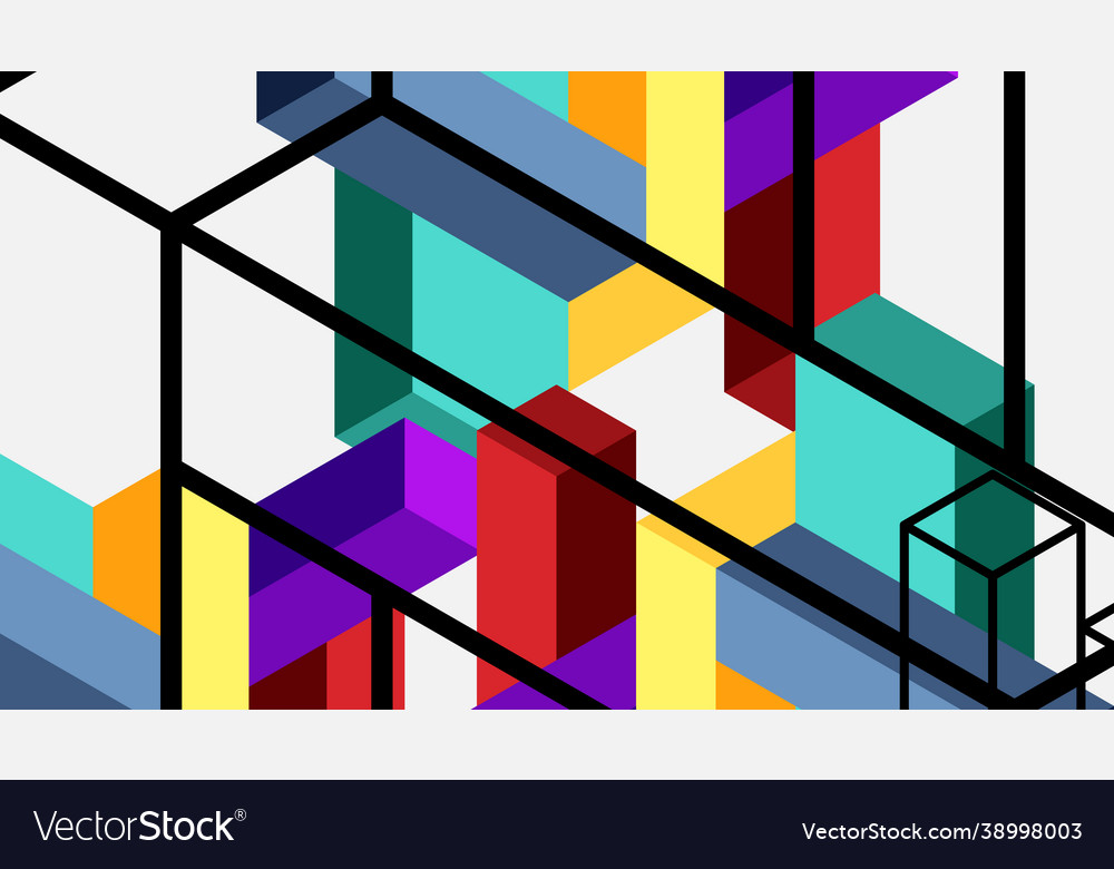 Abstract background 3d cubes cubic elements