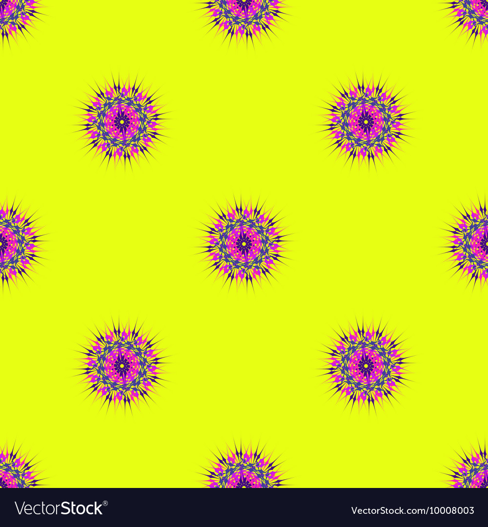 Abstract seamless pattern with fractal mandala