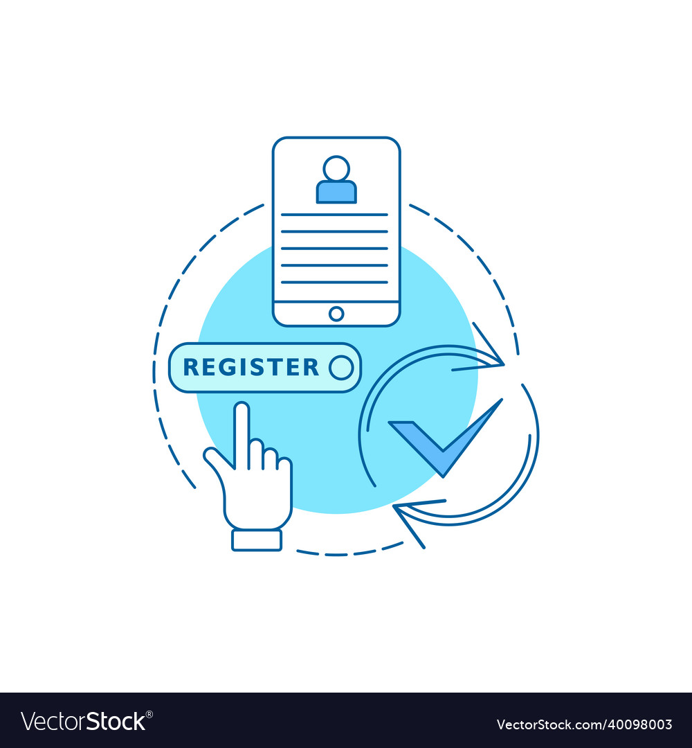 Account login line icon new user register vector image Account login line icon new user register