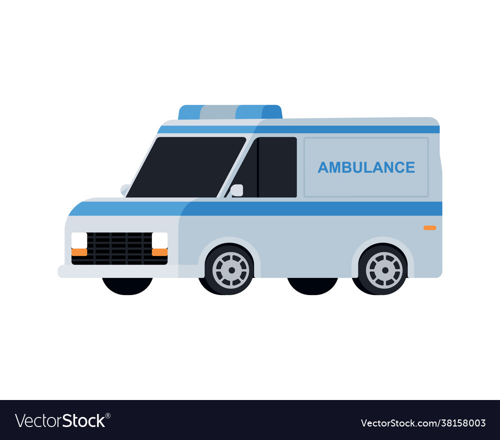 Ambulance car emergency medical service Royalty Free Vector