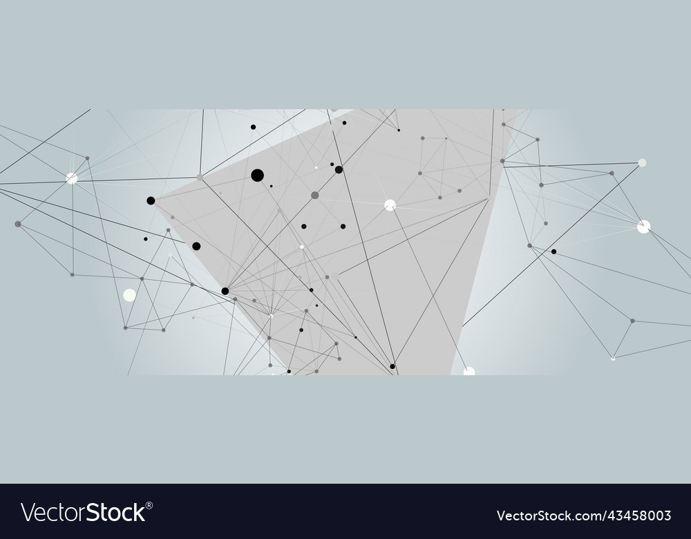 Connect triangle structure abstract circle banner vector image Connect triangle structure abstract circle banner
