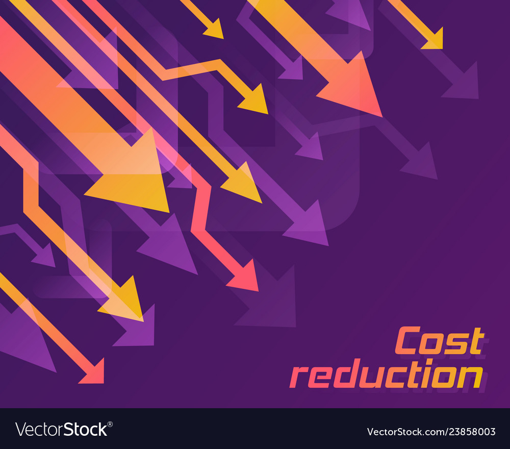 Cost reduction concept Royalty Free Vector Image