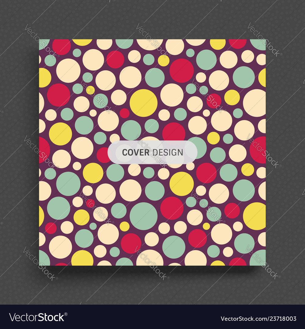 Cover design template background with circles