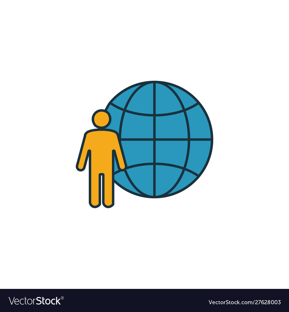 Global management icon simple element from