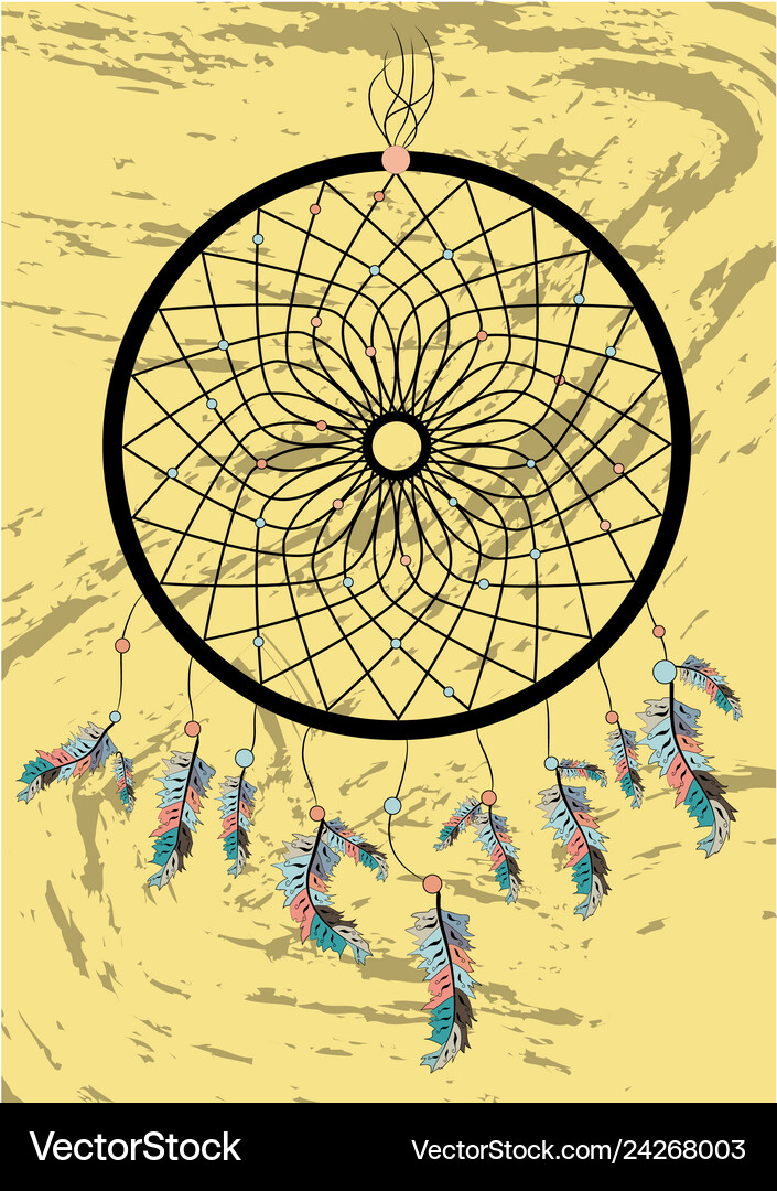 Native american indian dream catcher traditional Vector Image