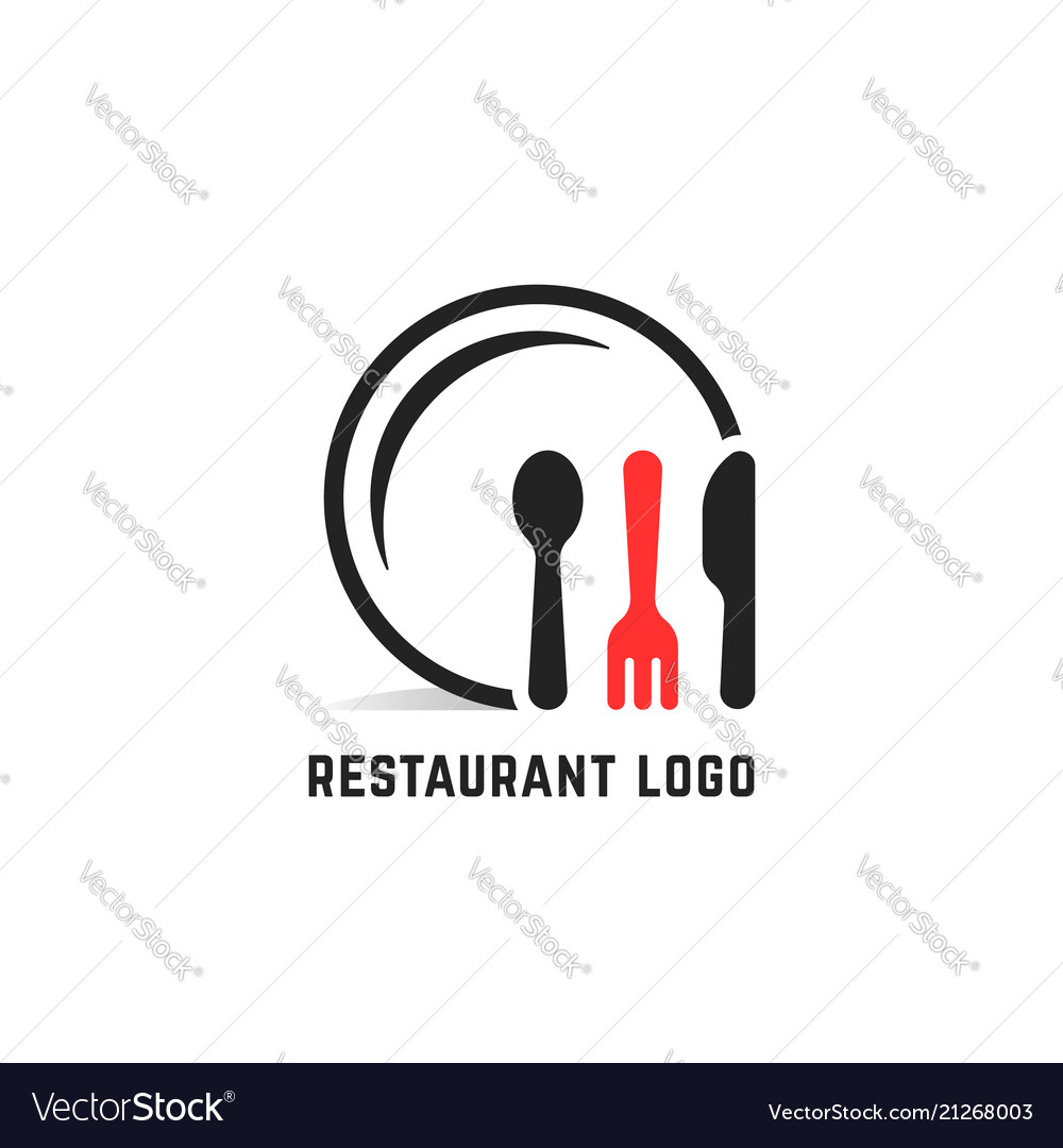 Restaurant service logo isolated on white vector image Restaurant service logo isolated on white