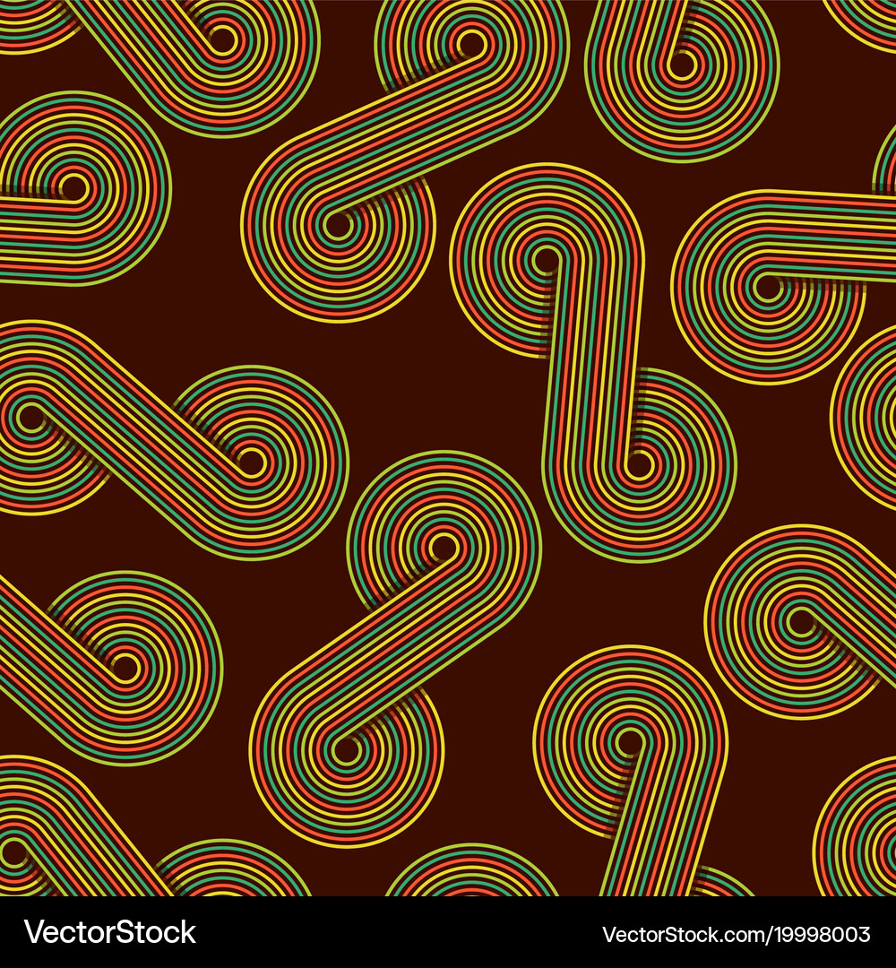 Retro abstract seamless pattern with circles Vector Image