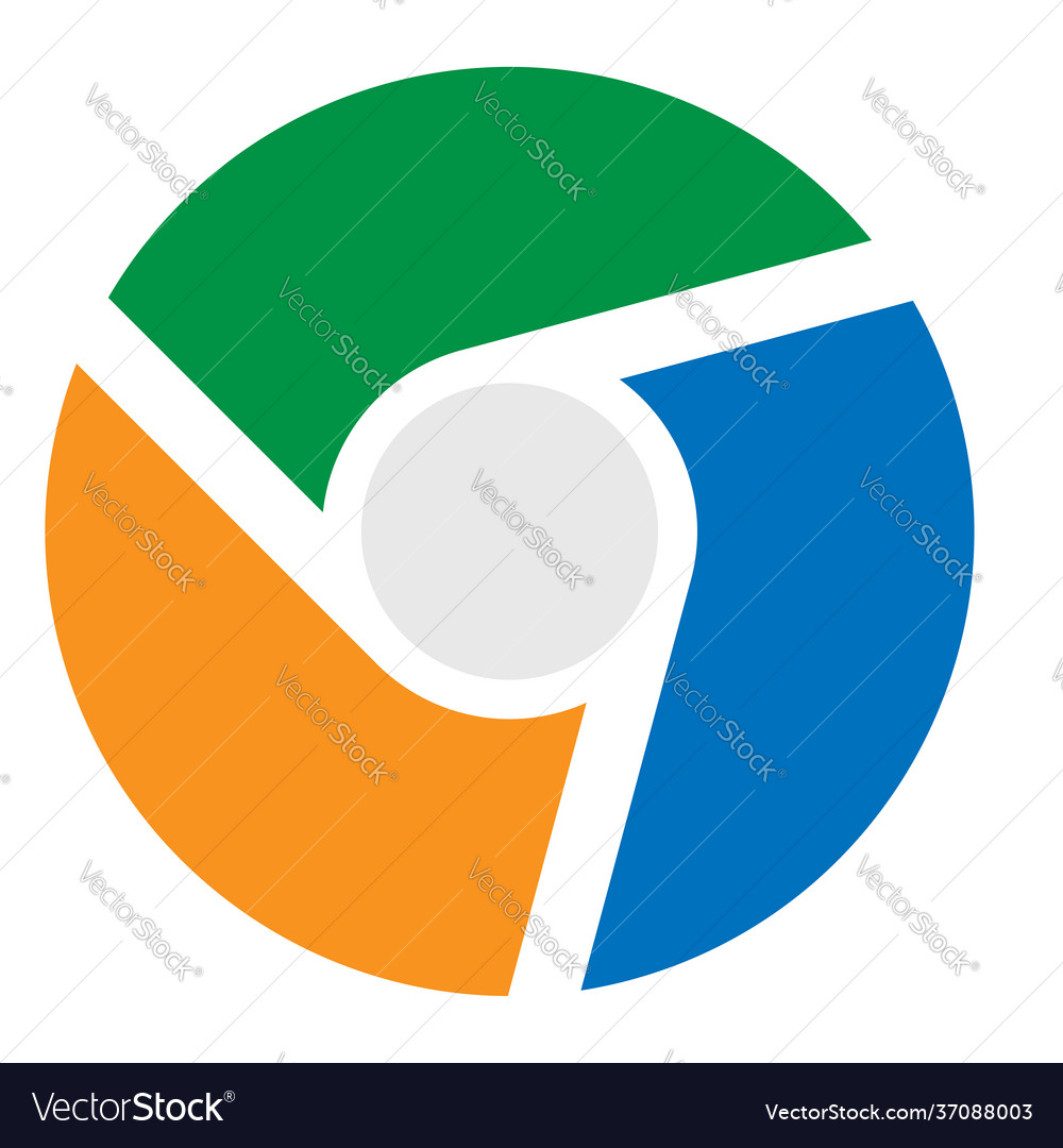 Segmented circle aperture-like geometric vector image Segmented circle aperture-like geometric