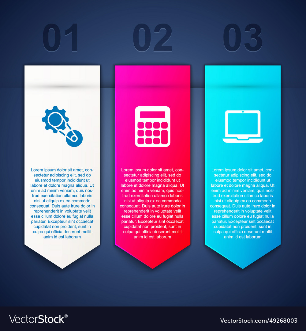 Set timing belt kit calculator and laptop Vector Image