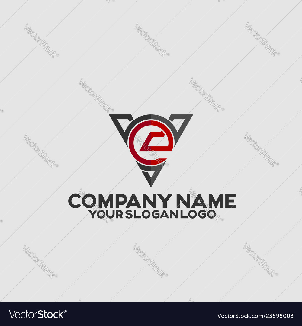 Triangle with letters v and e 01 vector image Triangle with letters v and e 01