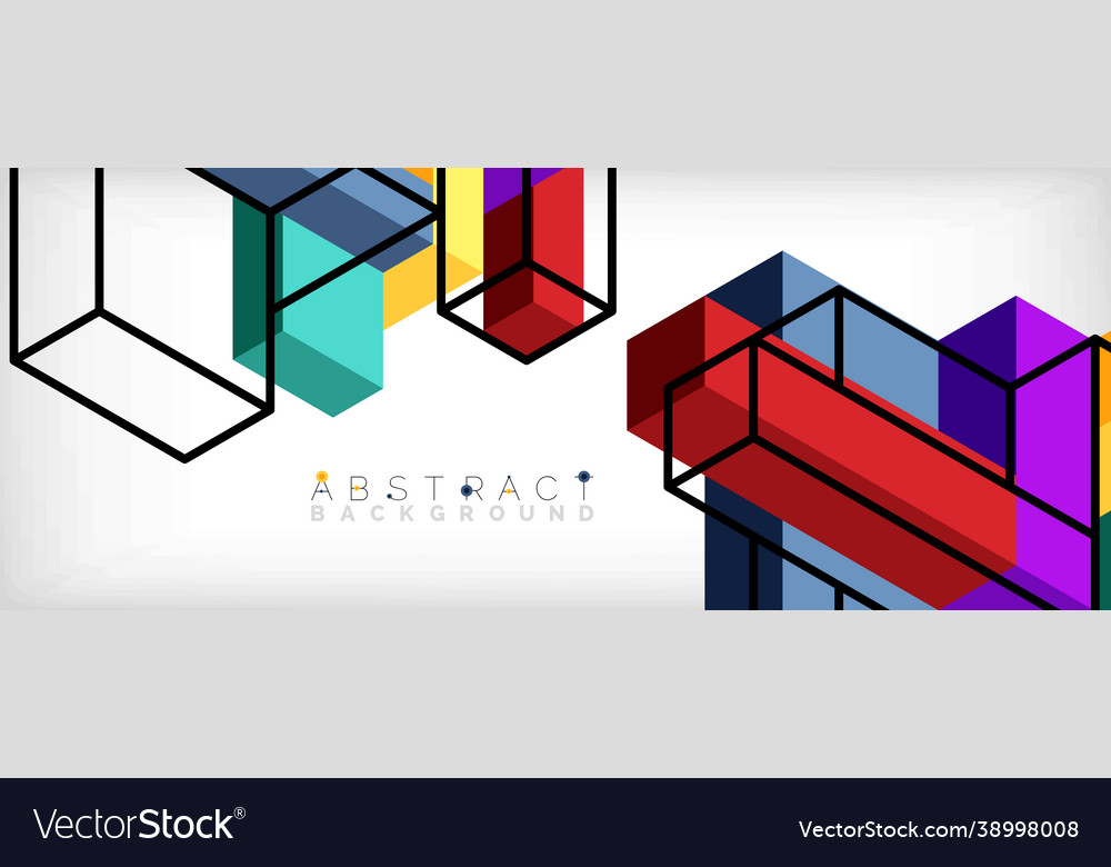 Abstract background 3d cubes cubic elements