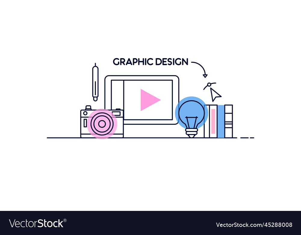 Abstract linear of graphic design web vector image Abstract linear of graphic design web